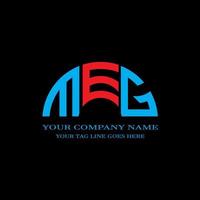 meg letter logo creatief ontwerp met vectorafbeelding vector