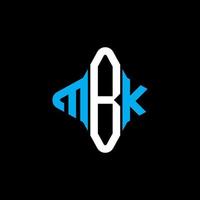 mbk letter logo creatief ontwerp met vectorafbeelding vector
