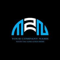 mzn letter logo creatief ontwerp met vectorafbeelding vector
