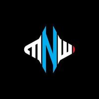 mnw letter logo creatief ontwerp met vectorafbeelding vector