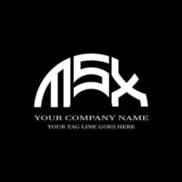 msx letter logo creatief ontwerp met vectorafbeelding vector