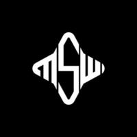 msw letter logo creatief ontwerp met vectorafbeelding vector