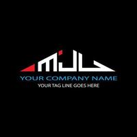 mju letter logo creatief ontwerp met vectorafbeelding vector