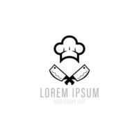 cool chef-kok logo pictogram vector illustratie ontwerp.