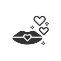hart liefde pictogram of logo vectorillustratie vector