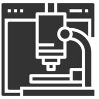 onderwijs studie online pictogram vector, microscoop vector