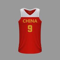 realistisch basketbalshirt vector