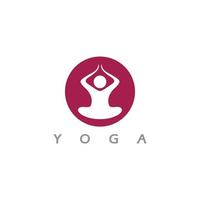 logo ontwerp van mensen die yoga doen symbool pictogram illustratie vector