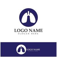 longgezondheid en zorg logo sjabloon, embleem, ontwerpconcept, creatief symbool, pictogram, vectorillustratie. vector