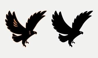 set van adelaarsvogel, dierlijke logo silhouet illustratie. vector