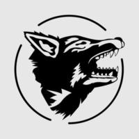 wolf hoofd dierlijke logo afbeelding. vector