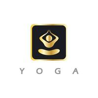 logo ontwerp van mensen die yoga doen symbool pictogram illustratie vector