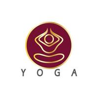 logo ontwerp van mensen die yoga doen symbool pictogram illustratie vector