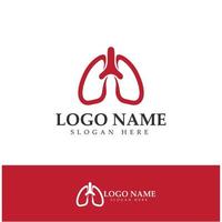 longgezondheid en zorg logo sjabloon, embleem, ontwerpconcept, creatief symbool, pictogram, vectorillustratie. vector