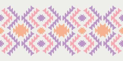 ikat handgemaakte randen prachtige pastelkunst. Navajo chevron naadloze patroon in tribal, folk borduurwerk, Mexicaanse Azteekse geometrische kunst ornament print.design voor tapijt, inwikkeling, stof, dekking, textiel vector