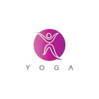 logo ontwerp van mensen die yoga doen symbool pictogram illustratie vector