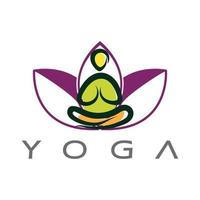 logo ontwerp van mensen die yoga doen symbool pictogram illustratie vector