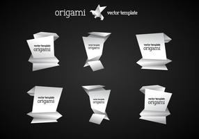 Origami speech bubble vector banners