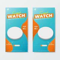 slimme horloge banner promotie verkoop sjabloon vector