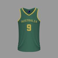 realistisch basketbalshirt vector