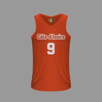 realistisch basketbalshirt vector