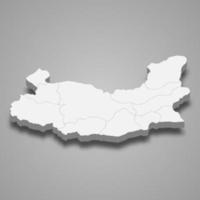 3d isometrische kaart van elazig is een provincie van turkije vector