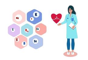 cardiologie.cardioloog. gezondheidszorg dienst vectorillustratie. vector