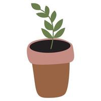 thuis groene plant in een pot vector