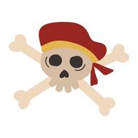 piratenschedel en gekruiste knekels vector