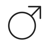 mannelijke symbool lijn icoon vector