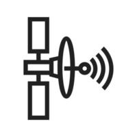 pictogram satellietlijn vector