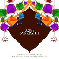 traditionele Indiase makar sankranti festival viering achtergrond vector