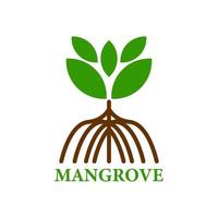 mangroveboom logo ontwerp vector