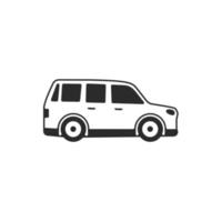SUV auto pictogram geïsoleerd op wit. vervoer voertuig symbool vectorillustratie. teken voor uw ontwerp, logo, presentatie etc. vector