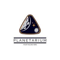 planetarium ruimte logo ontwerpsjabloon voor merk of bedrijf en andere vector