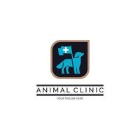 dierenkliniek hond logo sjabloonontwerp voor merk of bedrijf en andere vector