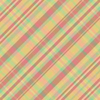 tartan geruit patroon met textuur en zomerkleur. vector