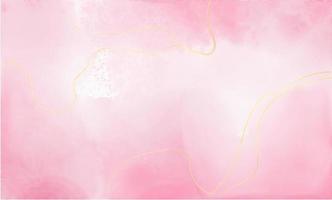 cyaan mint en roze vloeibare aquarel achtergrond met gouden vlekken vector