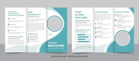 zakelijke moderne en professionele driebladige brochure sjabloonontwerp. vector