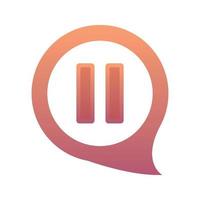 pauze chat logo verloop ontwerp sjabloon pictogram vector