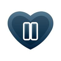 pauze liefde logo verloop ontwerp sjabloon pictogram vector