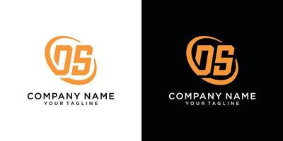 ds of sd brief logo ontwerp vector. vector