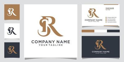 sr of rs brief logo ontwerp vector. vector