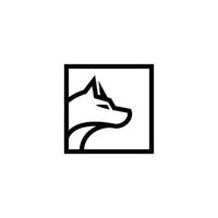 hoofd wolf logo vector ontwerpconcept.