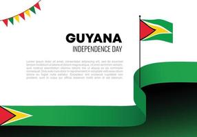Guyana Onafhankelijkheidsdag achtergrond nationale viering op 26 mei. vector