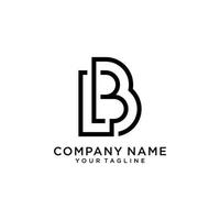 lb of bl brief logo ontwerp vector. vector