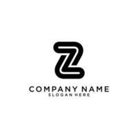 letter z of zz monogram logo ontwerp vector. vector