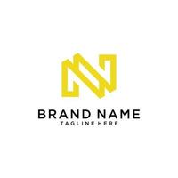 letter n of nn monogram logo ontwerp vector. vector