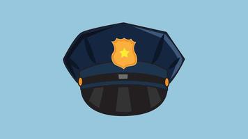 politie hoed pictogram vectorillustratie vector