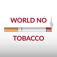 vector van een sigaret ontwerpconcept van wereld niet roken.